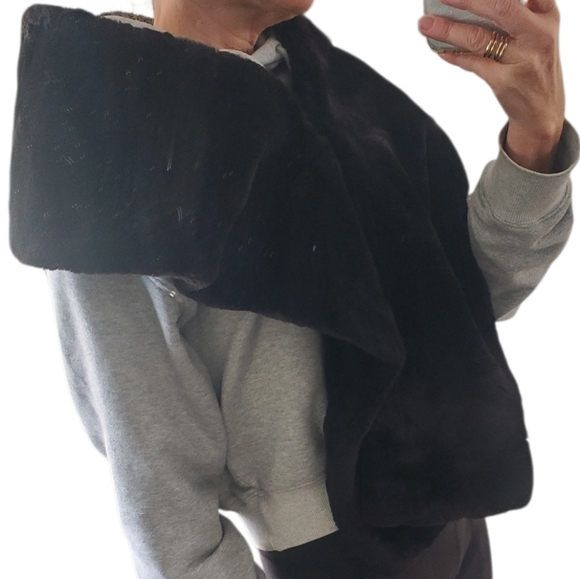 Sheared Beaver Fur Cape Shawl Scarf Wrap Collar - Picture 7 of 15